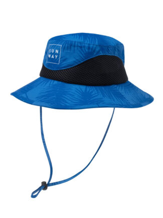כובע רחב שוליים עלי דקל כחולים