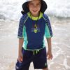 חולצת בגד ים לבנים מבד חוסם קרינה 328